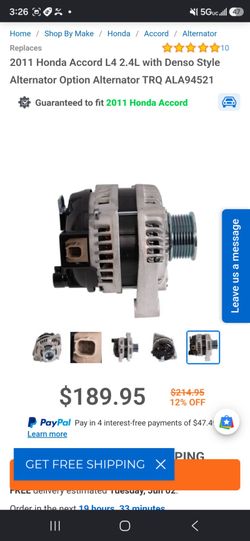 Honda accord 2011 alternator