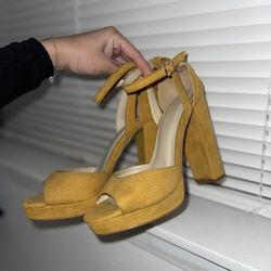 Mustard yellow heels 