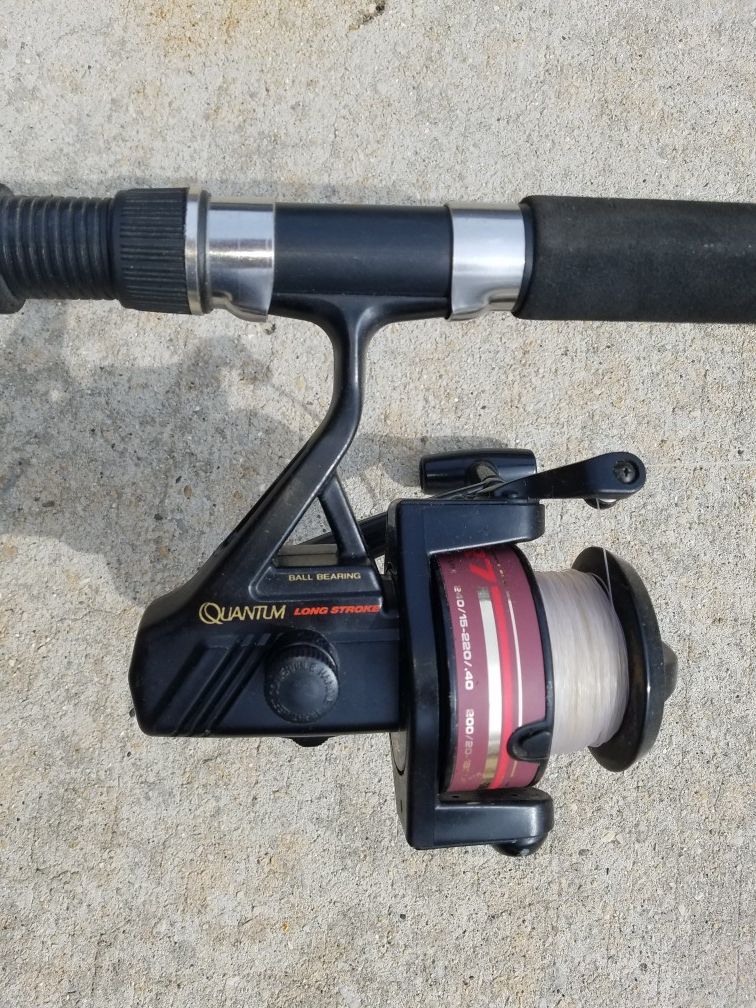 9' fishing pole and reel