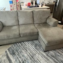 Ashley Reversible Sofa Chaise Couch w/ 4 new pillows