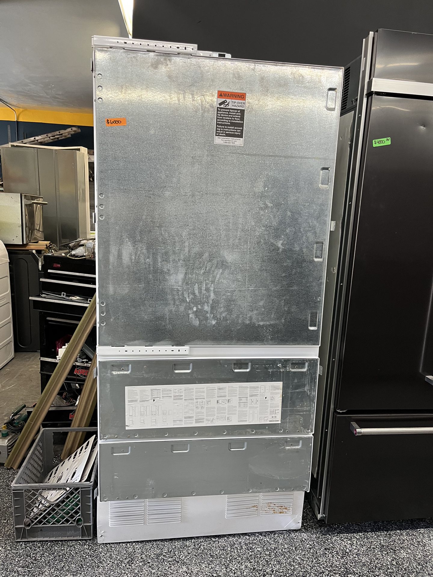 Sub Zero Panel Ready Built In Double Bottom Freezer 36” Refrigerator 