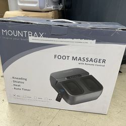 MOUNTRAX Foot Massager Machine w/ Remote & Heat Fits Up to Men Size 12 Black 