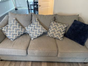 Gray 3-Seat Upholstered Sofa