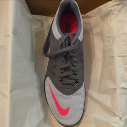 Nike Gray and Red Lace-Up Sneakers