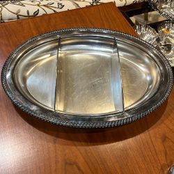 Crescent Silver Plated Serving Platter