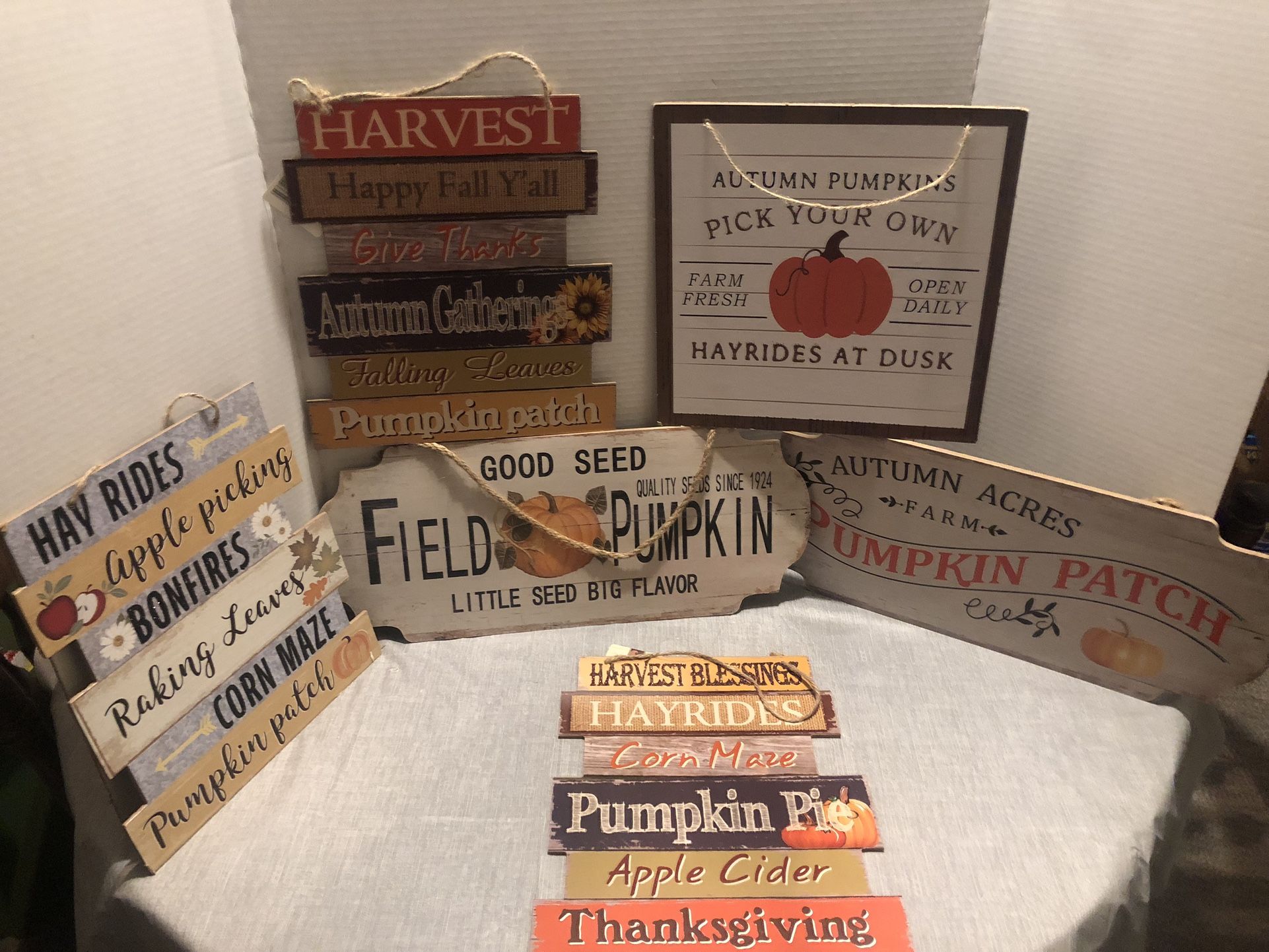 6 Fall Signs For Household Decor Or Wreath Making