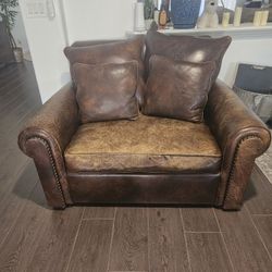 Custom Leather Oversized Chairs – $300 each OBO