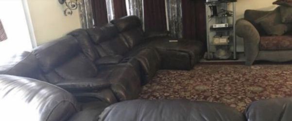 Real Leather Sofa Couch (6 set)