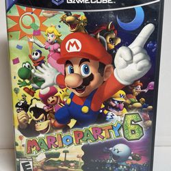 Mario Party 6 (Nintendo GameCube, 2004) TESTED, MIC included CIb Complete OEM