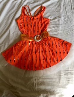 Little Orange and Gold Flapper Girl Halloween Costume