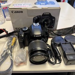 Canon EOS Kiss X2 Camera Kit with 18-55mm Lens and 2 New Batteries 