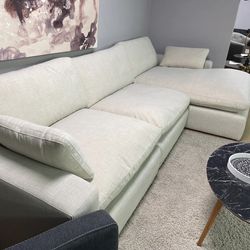 🦋Showroom,Fast Delivery, Finance,Web🦋Linen 3pc Sectional Sofa w/ RAF Corner Chaise Comfortable Couch