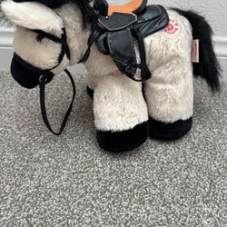 Bobtail Horse Pony Plush Removable Saddle Weighted Legs Stuffed Animal Toy 2014
