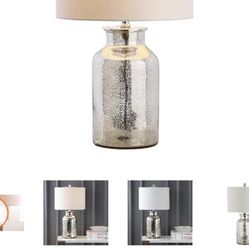 JONATHAN Y Esmee 24.5 in. Mercury Silver Mercury Glass Table Lamp