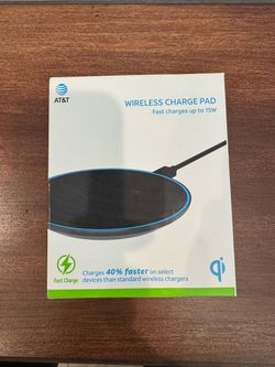 AT&T Wireless Charge Pad 15W Fast Charger Qi Qualcomm Quick Charge 3.0 New in the box