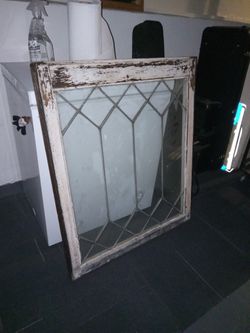 Large Victorian Lead Glass Window Leaded Glass