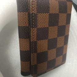 Brown Check Wallet  New