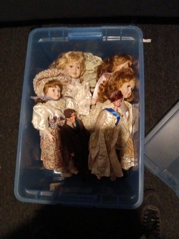 Porcelain Dolls And Barbie Dolls