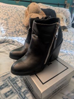 Valenti Franco Black Wedge Ankle Boots