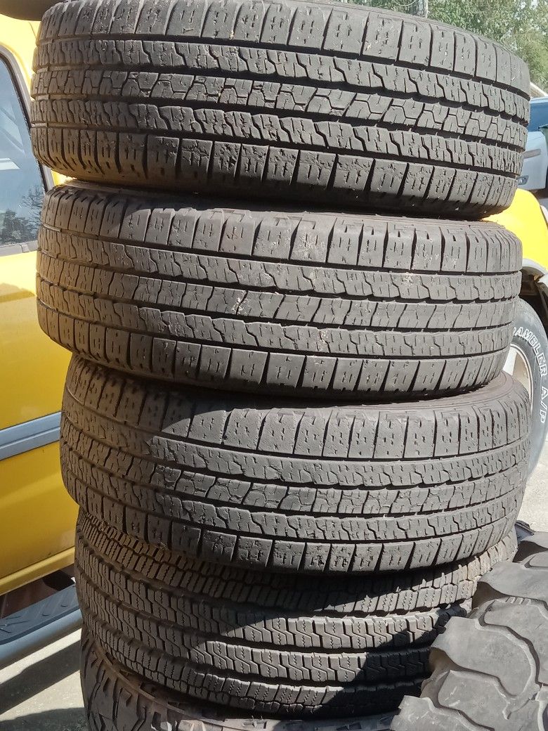 SET OF 235/65/16 10 PLY LOAD RANGE E (TONS OF TREAD LEFT)
