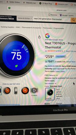 Nest Learning Thermostat, 3rd gen (unopened