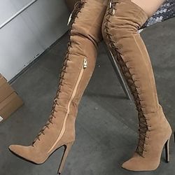 Long heels boots women size #8 (40) New