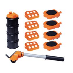 Heavy Duty Furniture Lifter, 4 Appliance Roller Gliders with Wheels 660lbs Load Capacity + Adjustable Height Lifting Tool Lever, Suitable