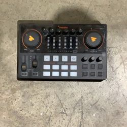 MAONO Audio Interface, MaonoCaster 10-Channel Podcast mixer with Pro-preamp, 48V Phantom Power, Bluetooth, 11 Customize sound pads for Recording, Stre