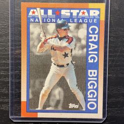 1990 Topps 1989 All-Star Craig Biggio Baseball Card #404