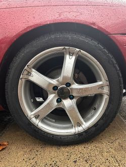 Chromed rims with tires 205/50 R17