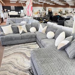 SAME DAY DELIVERY!!! Grey U Shape Sectional