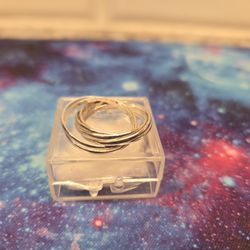 Sterling Silver 7 Piece Stackable Ring Size 6-6.5