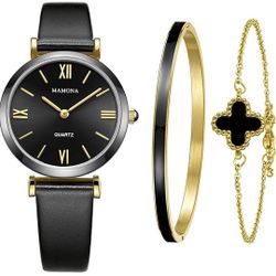 New Mamona watch and bracelets gift set for Woman