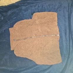 Large Brown Puffer Vest Jacket