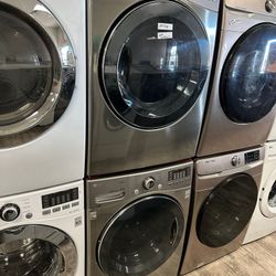 LG stainless steel Frontload Washer and dryer set electric with warranty
