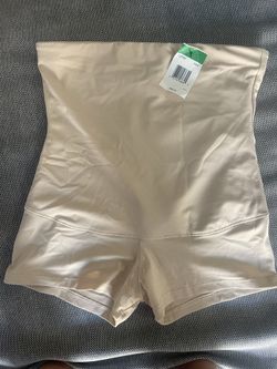 Maiden form Women’s High Waisted Body Shaper Shorts-TAN-Large