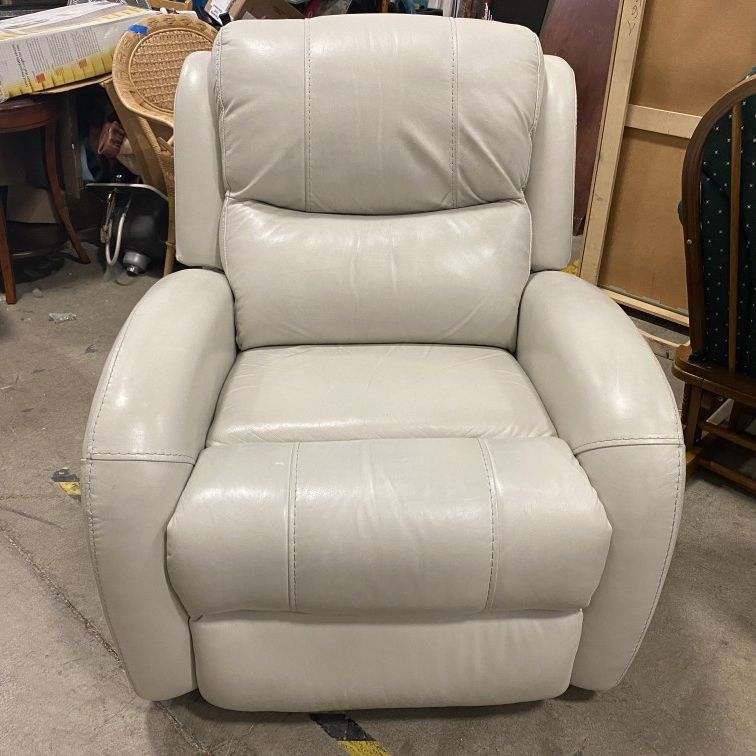 Cool White Power Reclining Chair