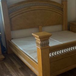 California King Oak Bedroom Set