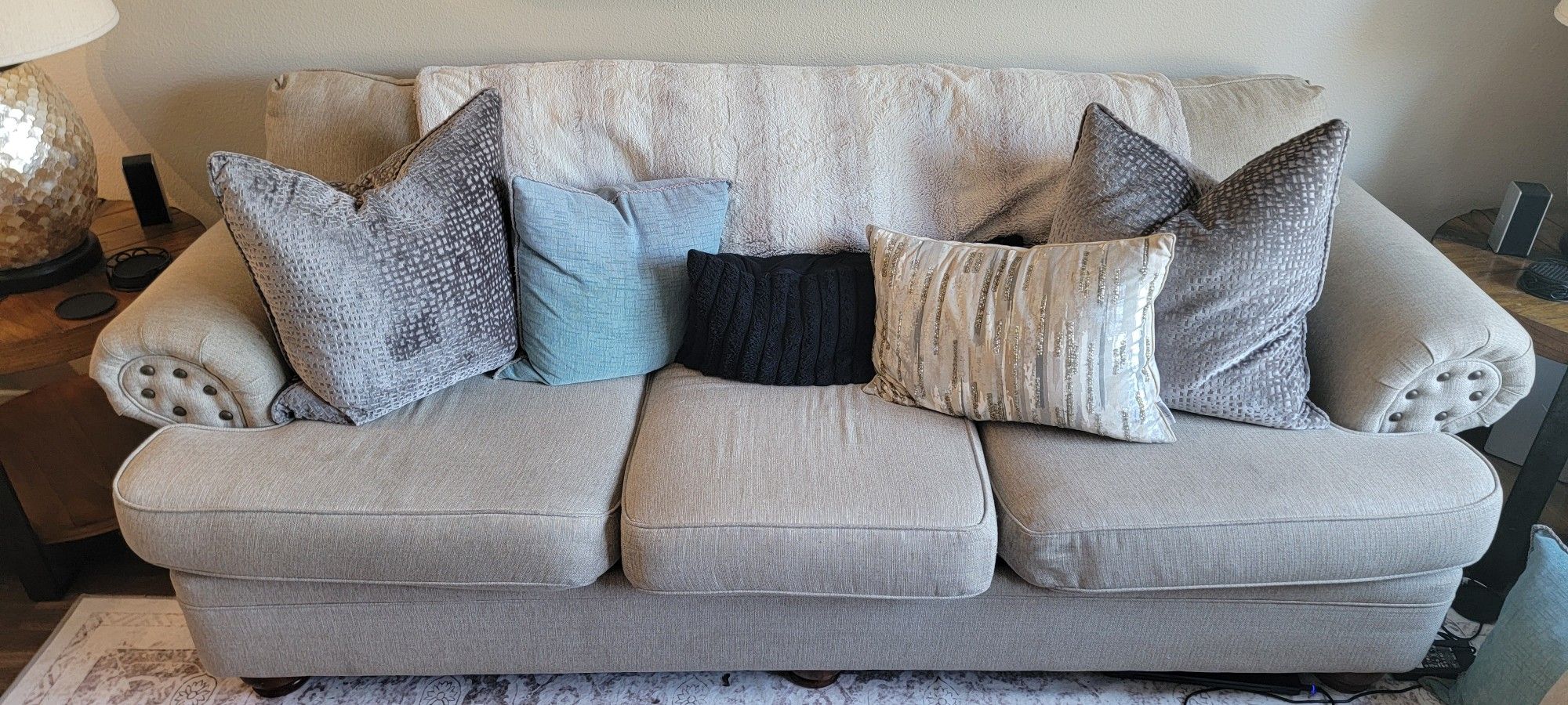 SOLD AS SET ONLY- Couch, Chairs & Ottoman $150 For Set FIRM