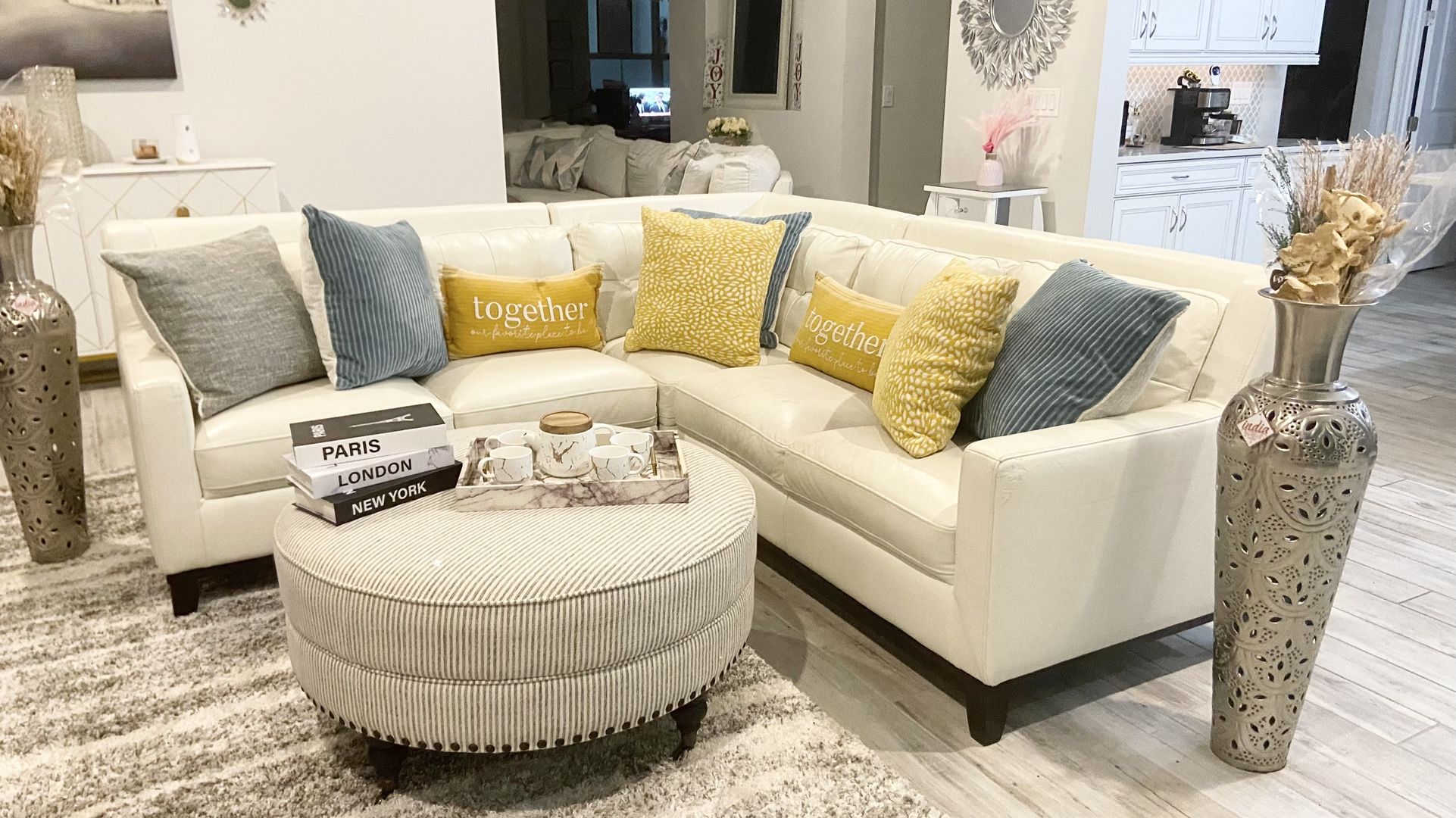 Beautiful Leather Sectional