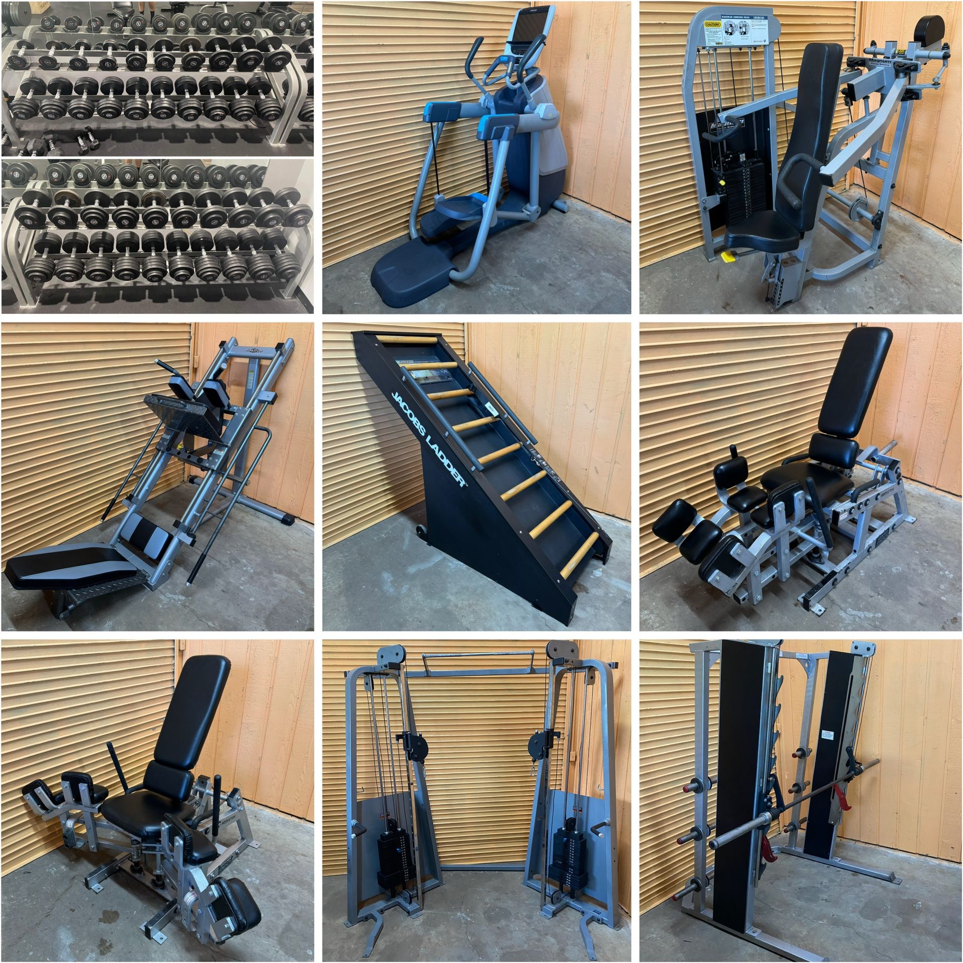 Tons Of Commercial Gym Equipment- Squat Rack, Leg Press, Weight Bench, Functional Trainer, Crossover, Hammer Strength, Cybex