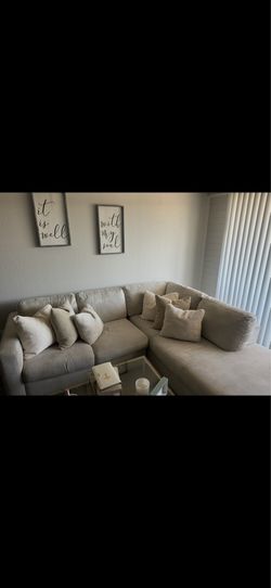 L Section Brown Couch