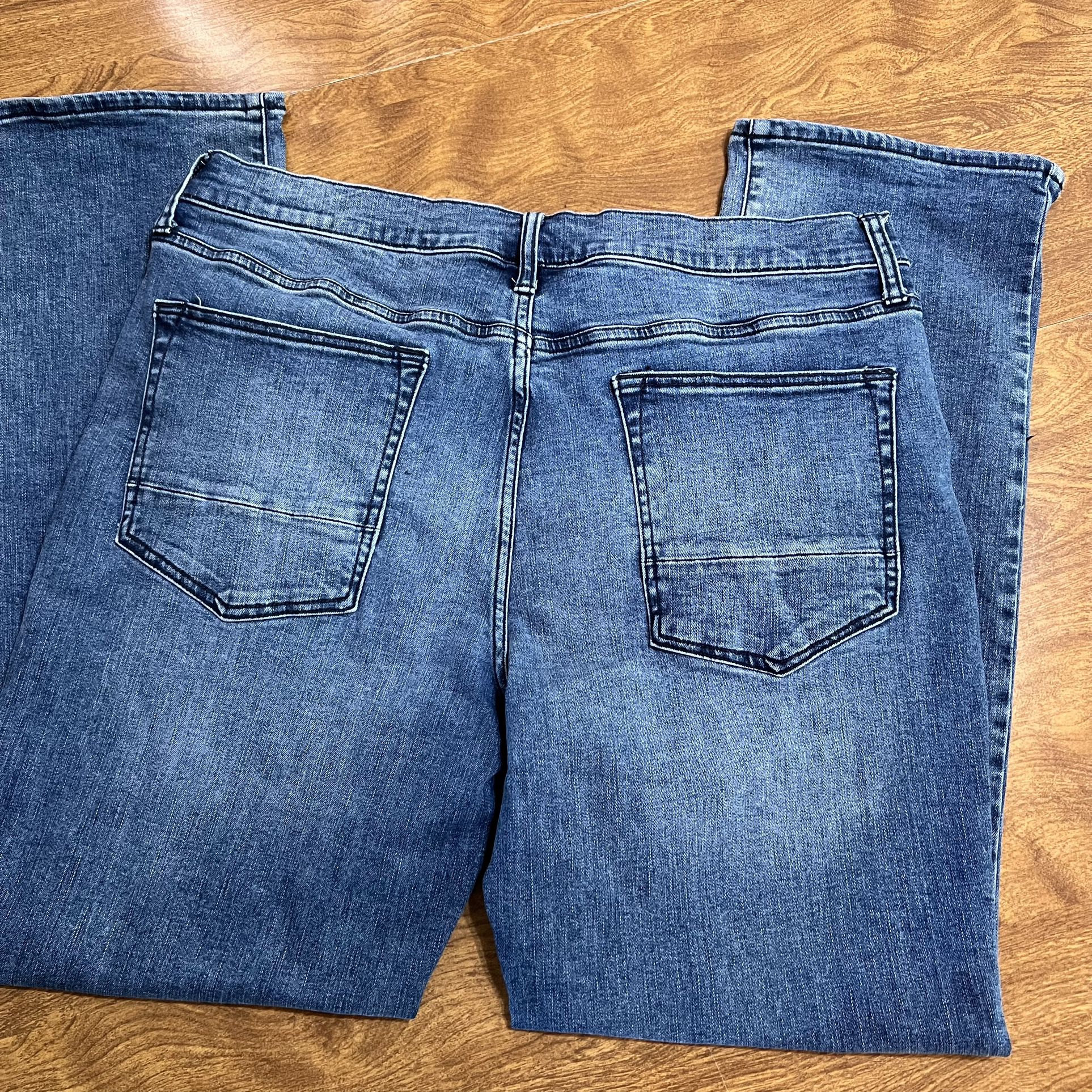 Arizona Advance Flex 360 Medium Wash Relaxed Straight Denim Jeans Mens ...