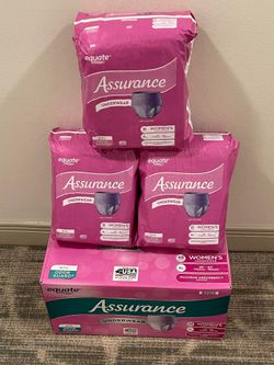 Ladies Incontinence Underwear SIZE XL (waist 48" to 68") Maximum Absorbency - total 47 Count - firm prices as posted.