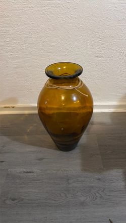 Tall glass vase