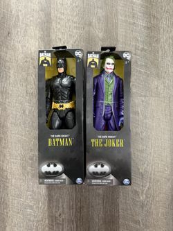 In Hand, Brand New, Never Opened DC Spin Master - 85th Anniversary- The Dark Knight - Batman and Joker - 12” Inch Figures