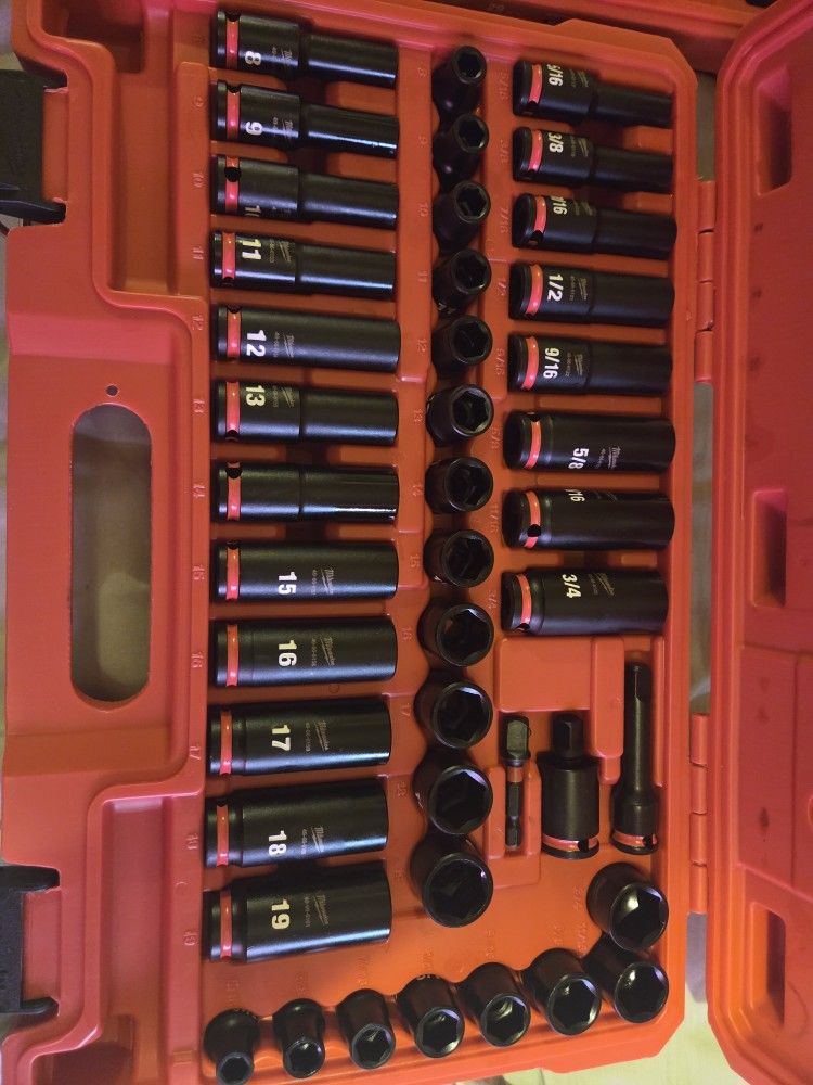 Milwaukee 3/8 & 1/2 Socket Sets