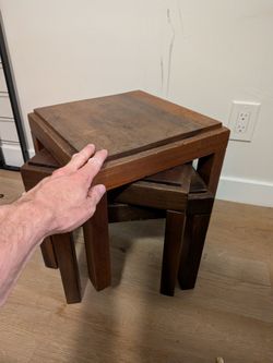 Hardwood Cube/Altar Stools