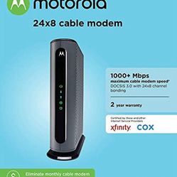 Motorola 24x8 Cable Modem MB7621-10 1000+ Mbps 
