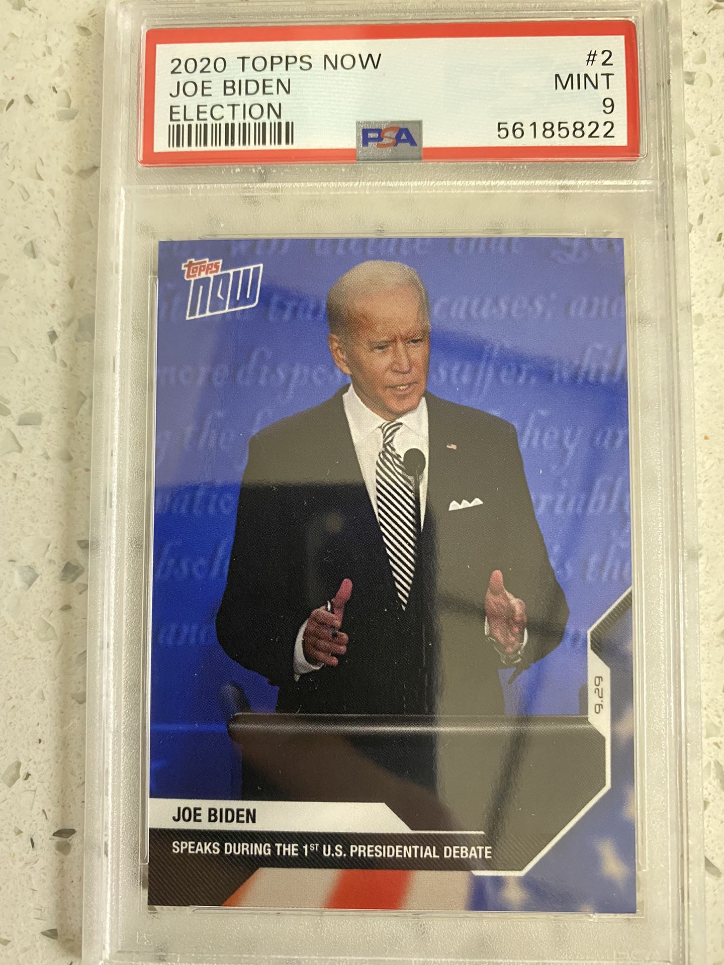 2020 Topps Now Election Joe Biden Speaks During The 1st Presidential Debate